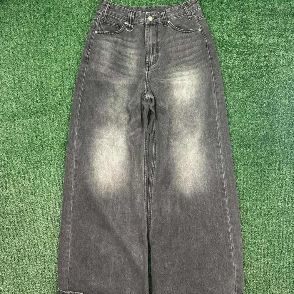 Black wide leg jeans